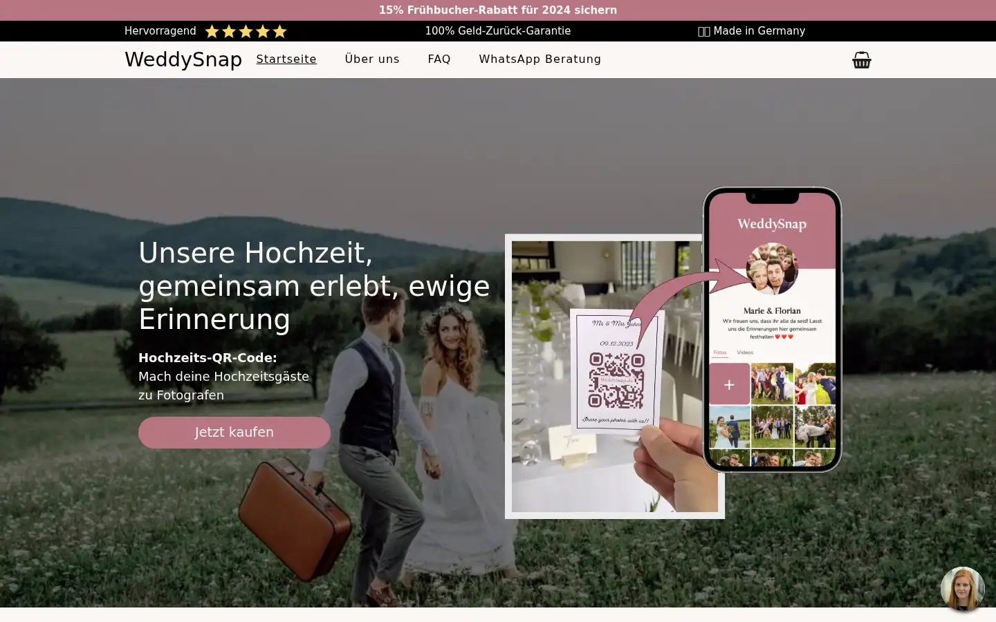 Screenshot of weddysnap.de