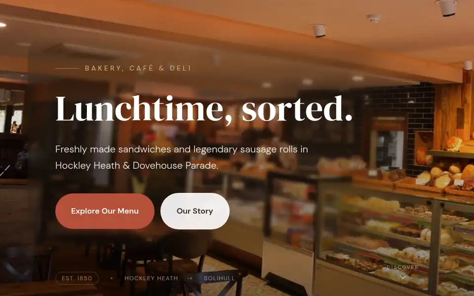 Screenshot of wedgesbakery.co.uk