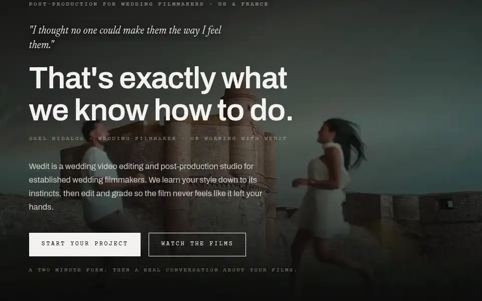 Screenshot of wedit.video