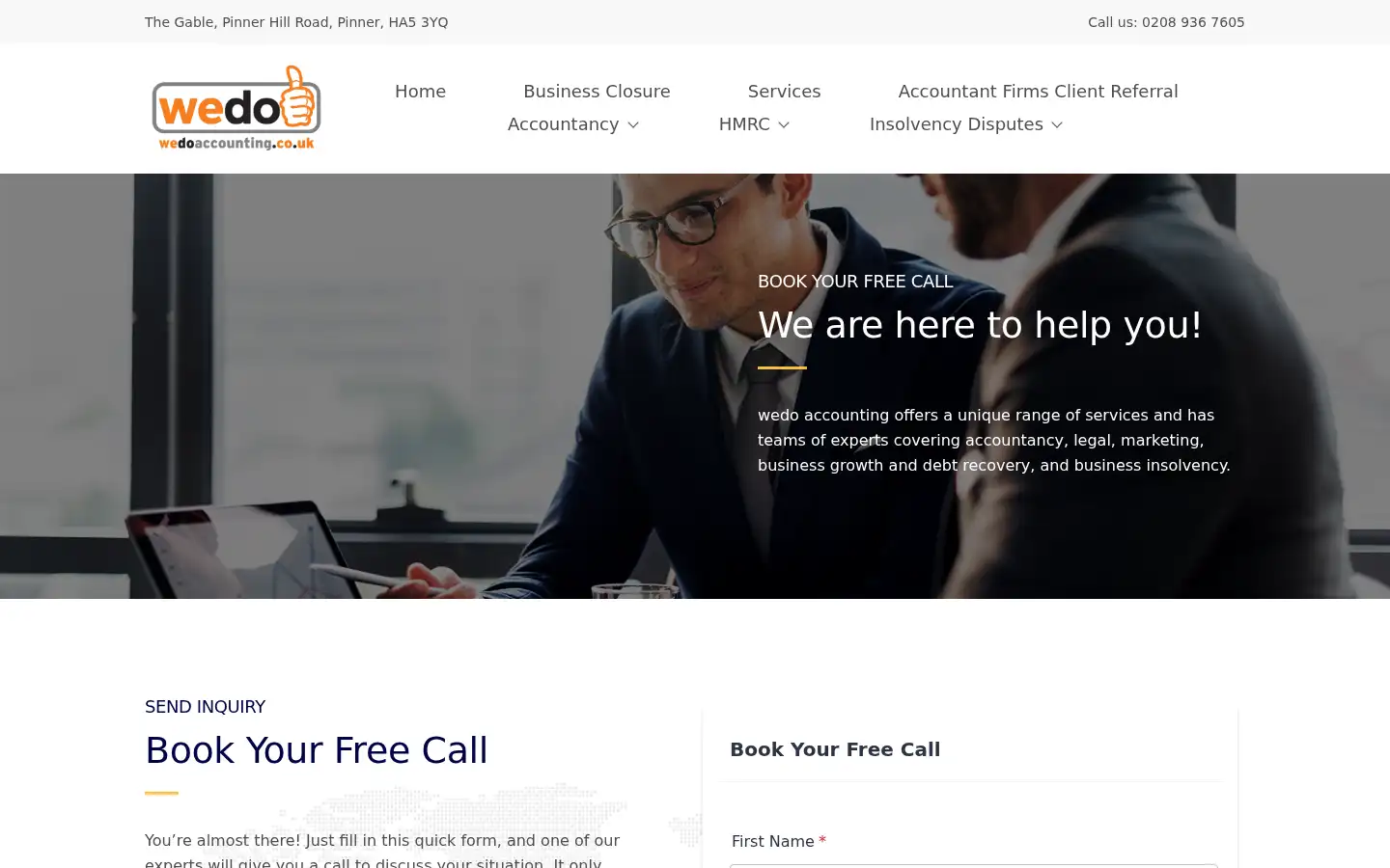 Screenshot of wedoaccounting.co.uk