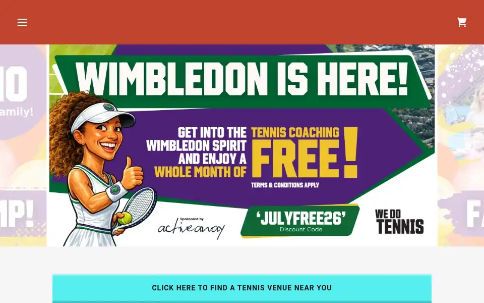 Screenshot of wedotennis.co.uk