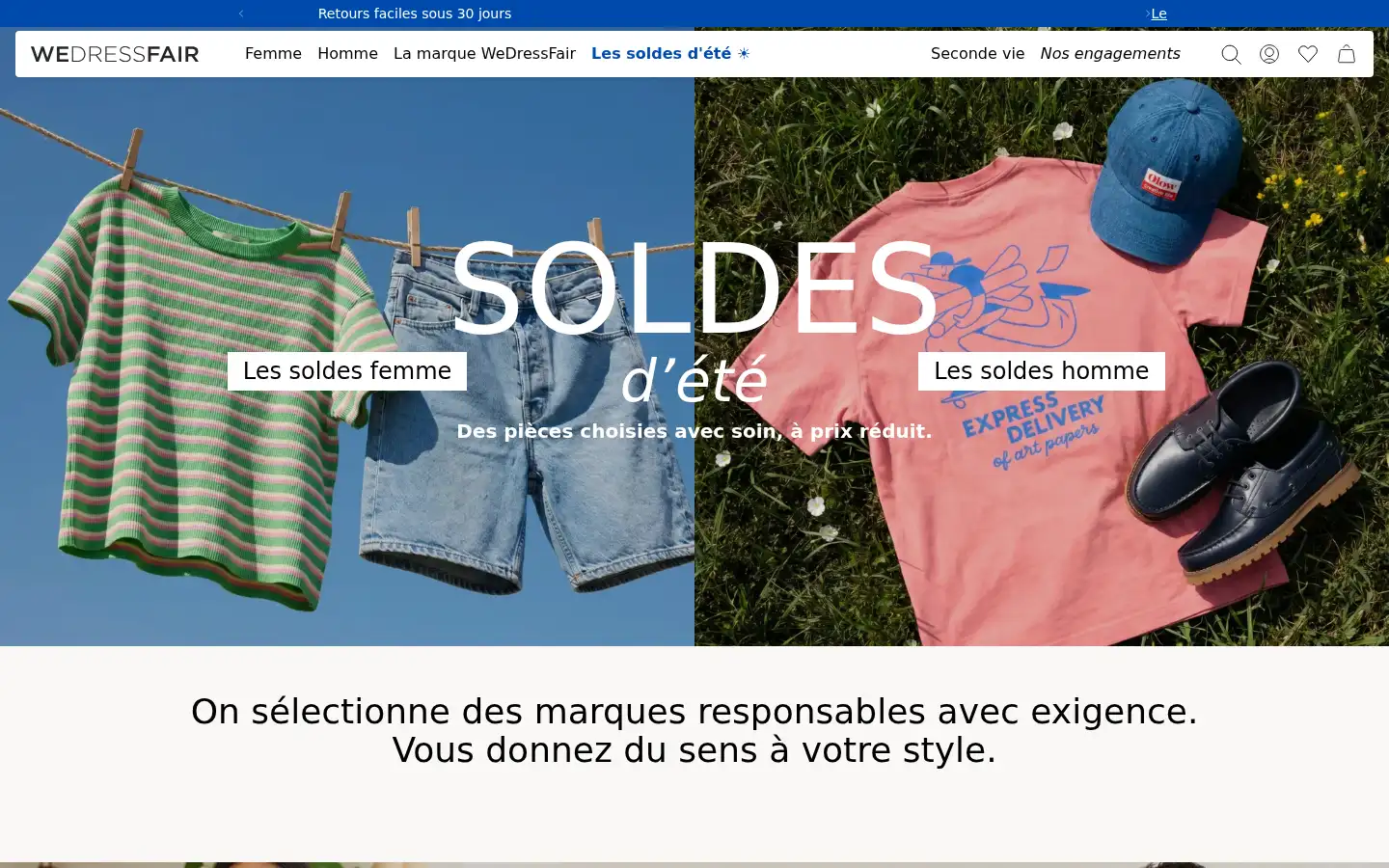 Screenshot of wedressfair.fr