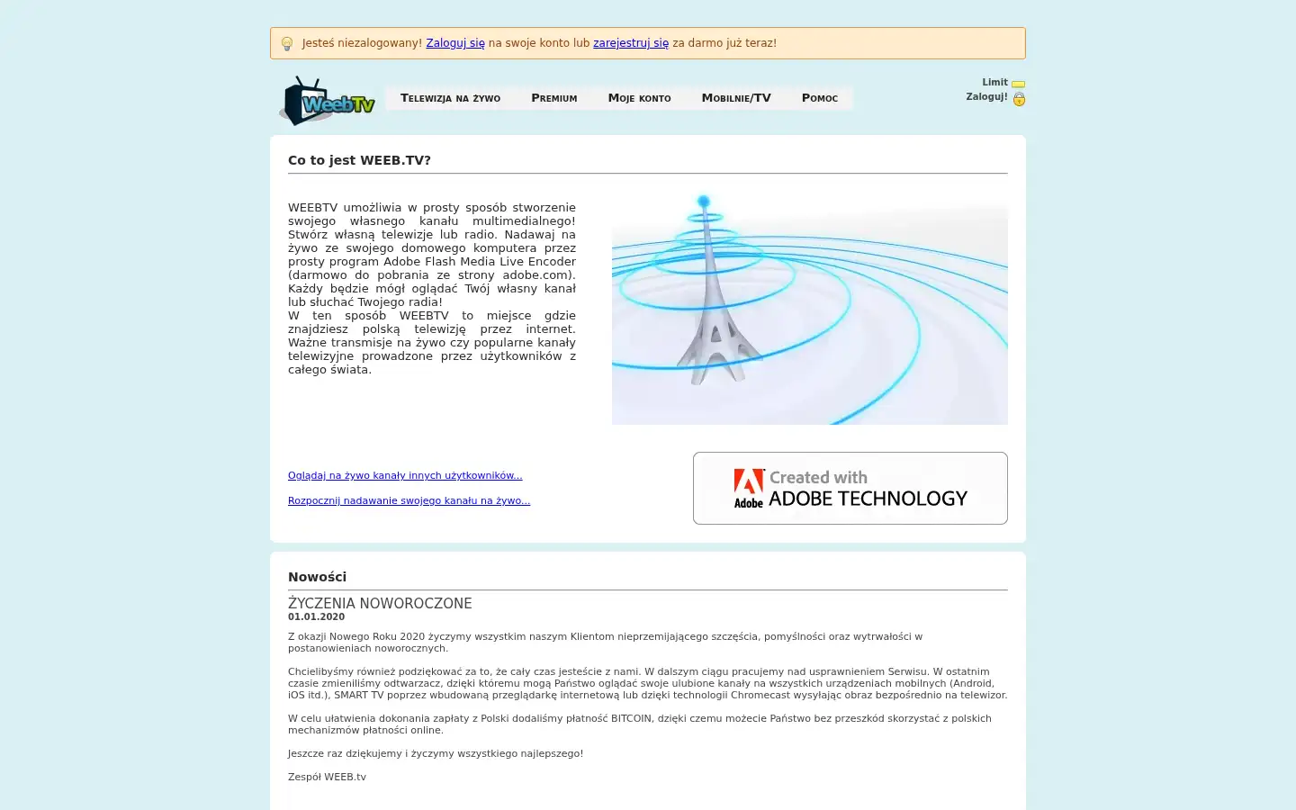 Screenshot of weeb.tv