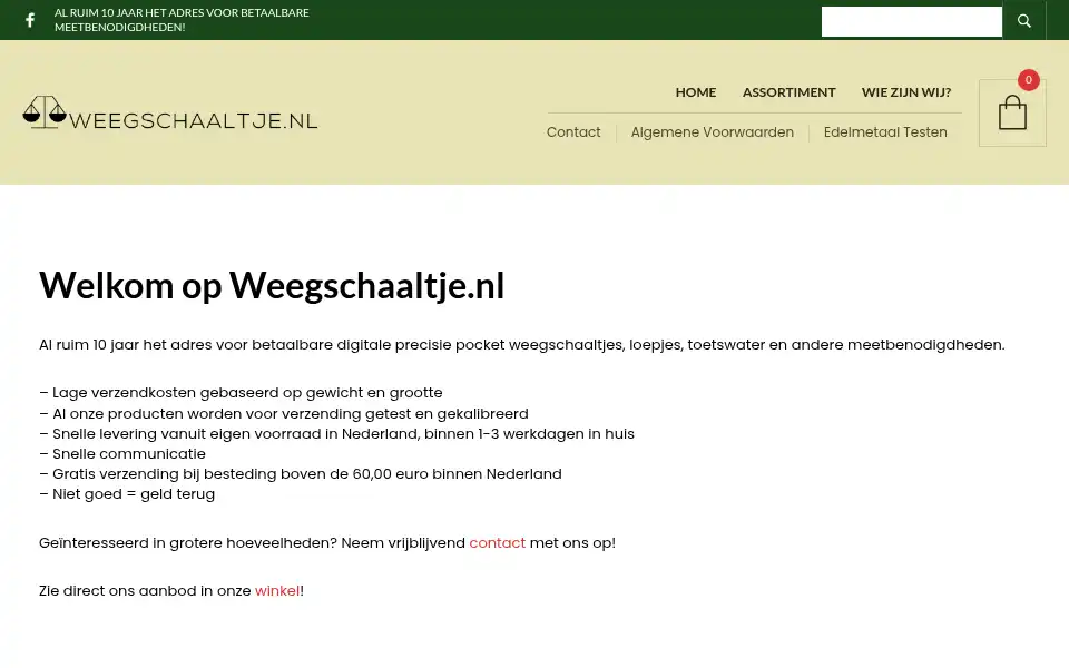 Screenshot of weegschaaltje.nl
