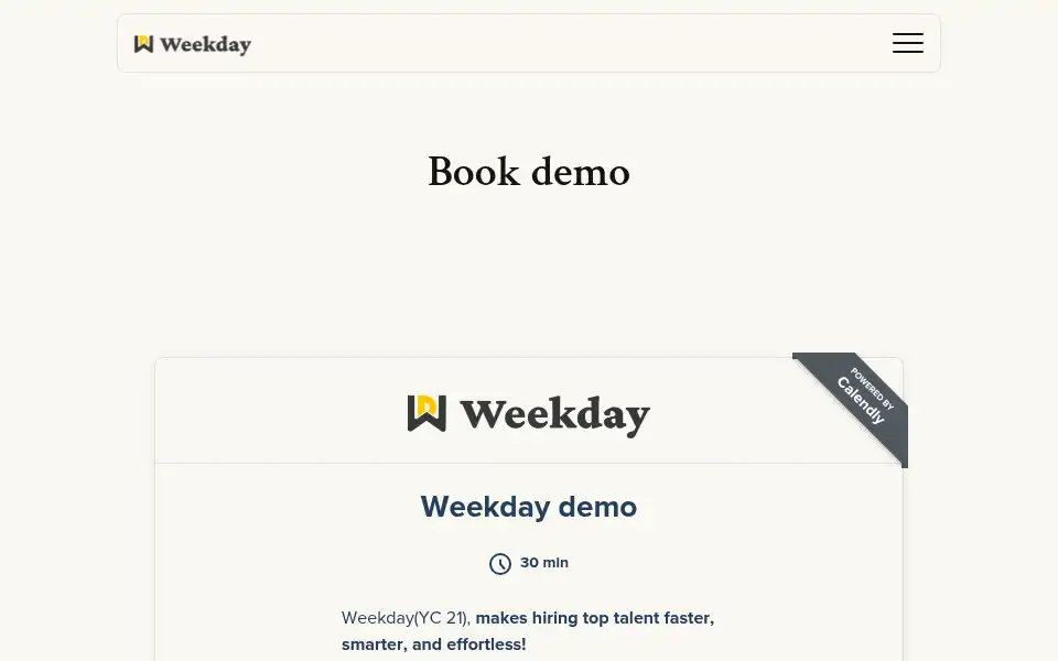 Screenshot of weekday.works