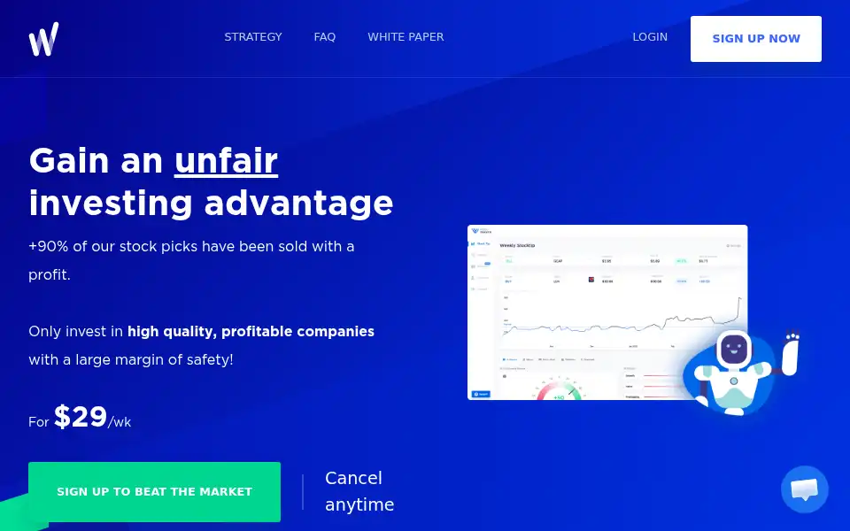 Screenshot of weeklystocktip.com