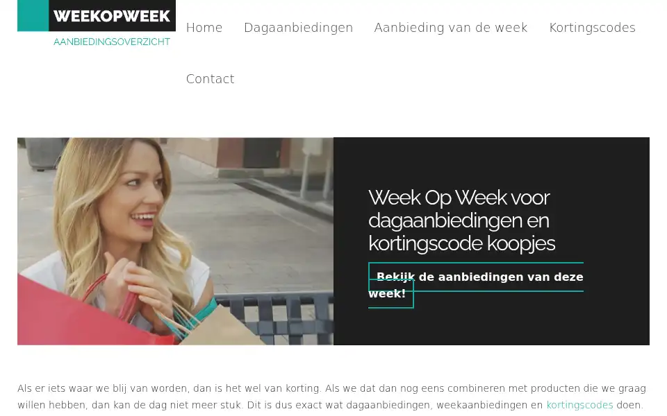 Screenshot of weekopweek.nl