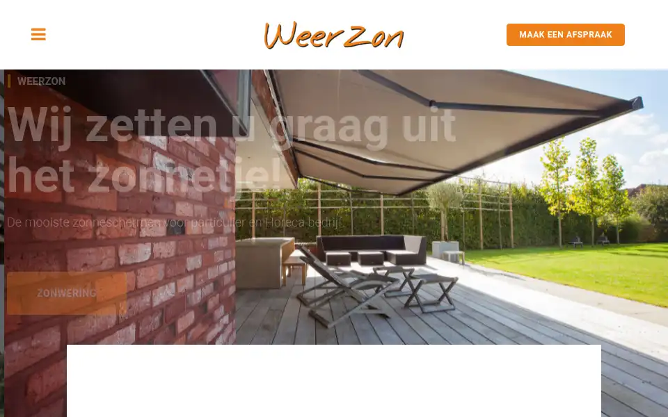 Screenshot of weerzon.nl