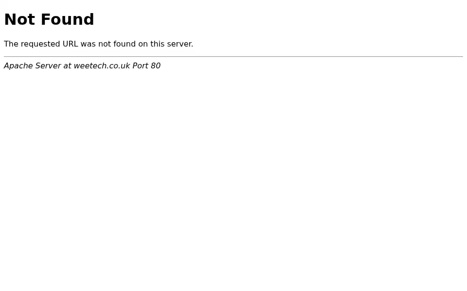 Screenshot of weetech.co.uk