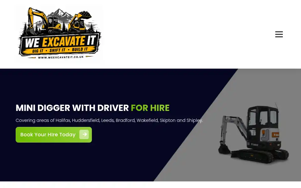 Screenshot of weexcavateit.co.uk