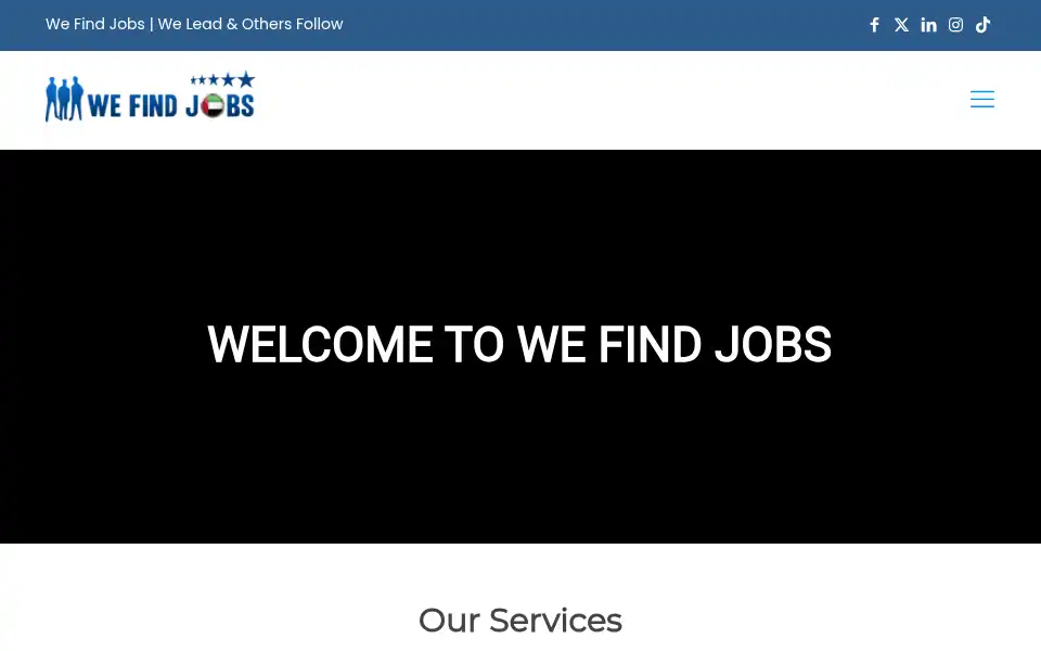 Screenshot of wefindjobs.ae