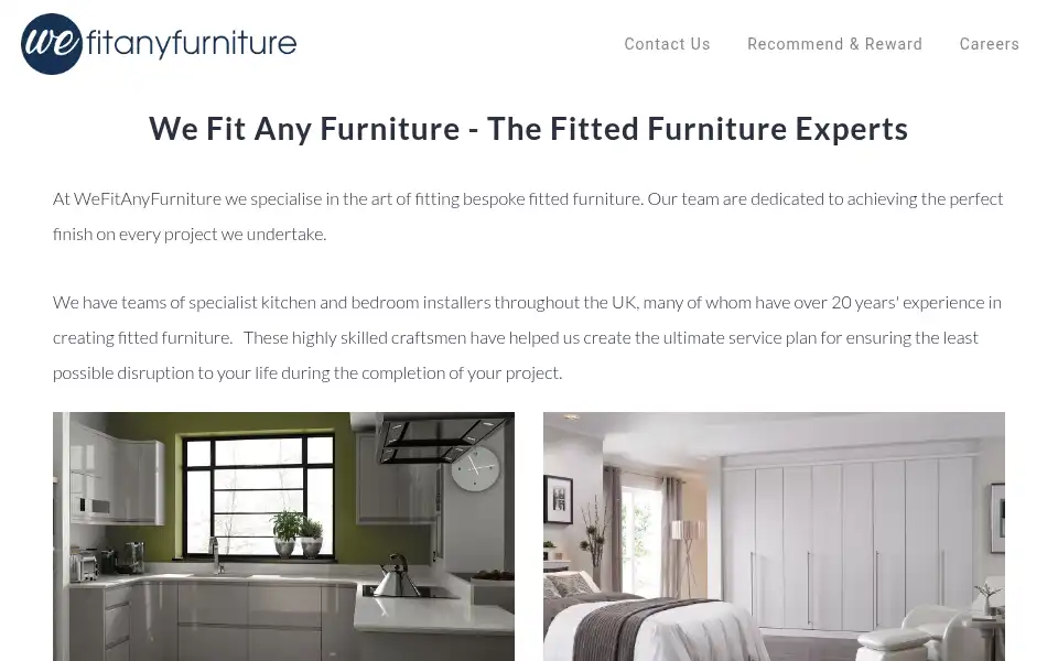 Screenshot of wefitanyfurniture.com