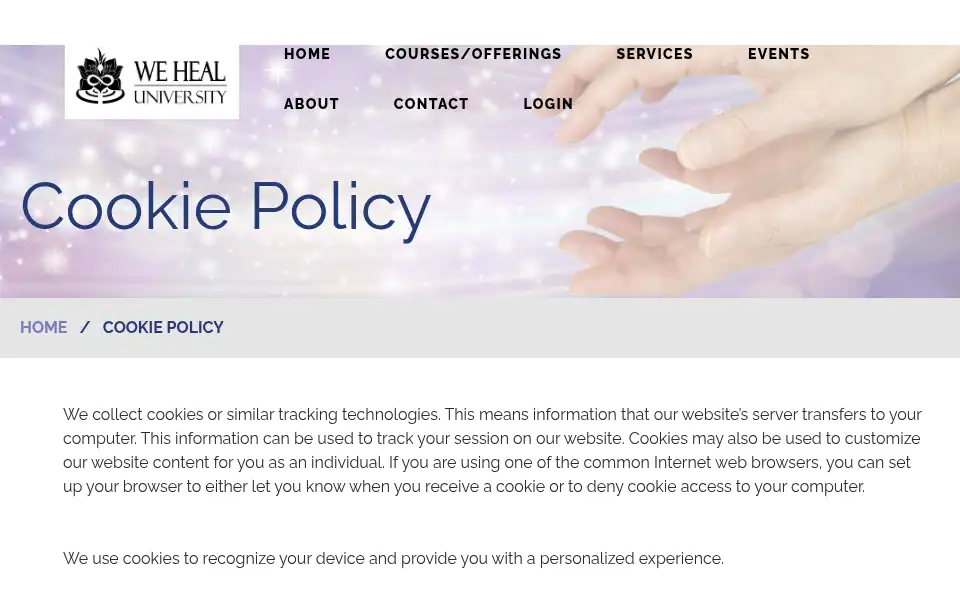 Screenshot of wehealuniversity.com