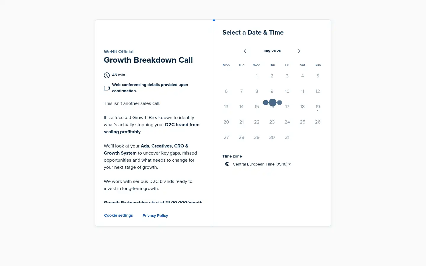 Screenshot of wehit.in