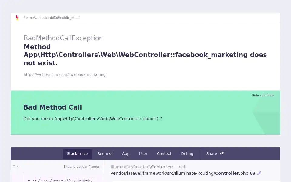 Screenshot of wehostclub.com