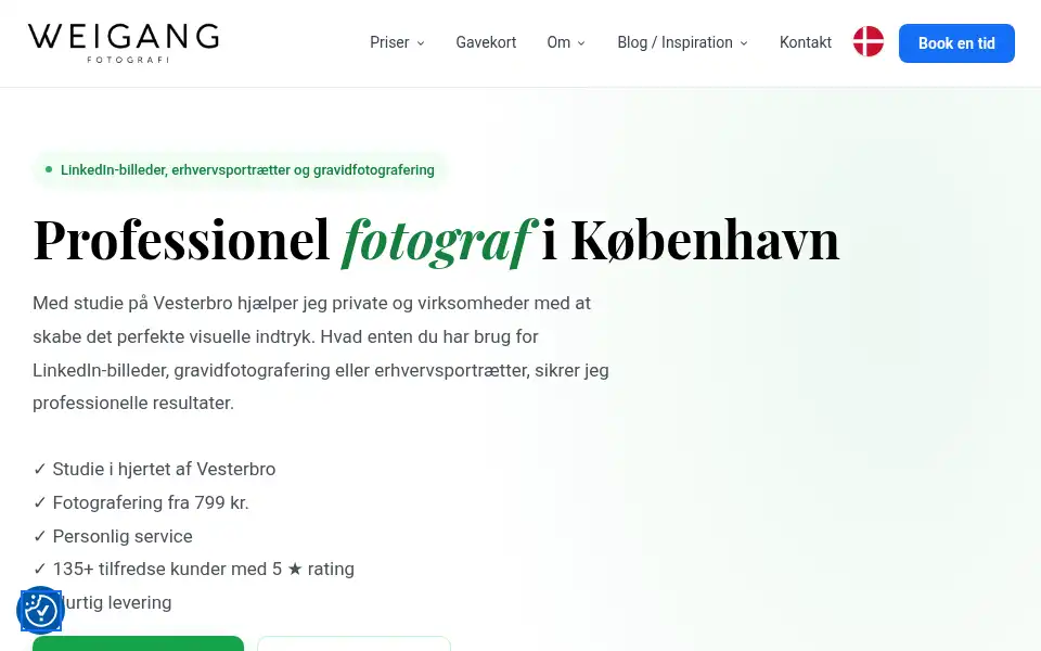 Screenshot of weigang.dk