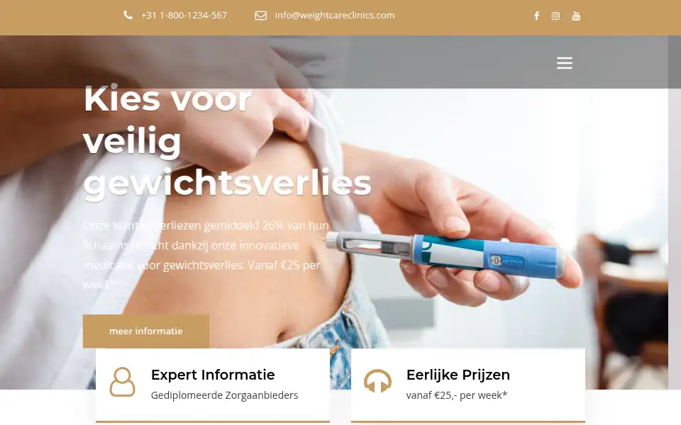 Screenshot of weightcareclinics.com