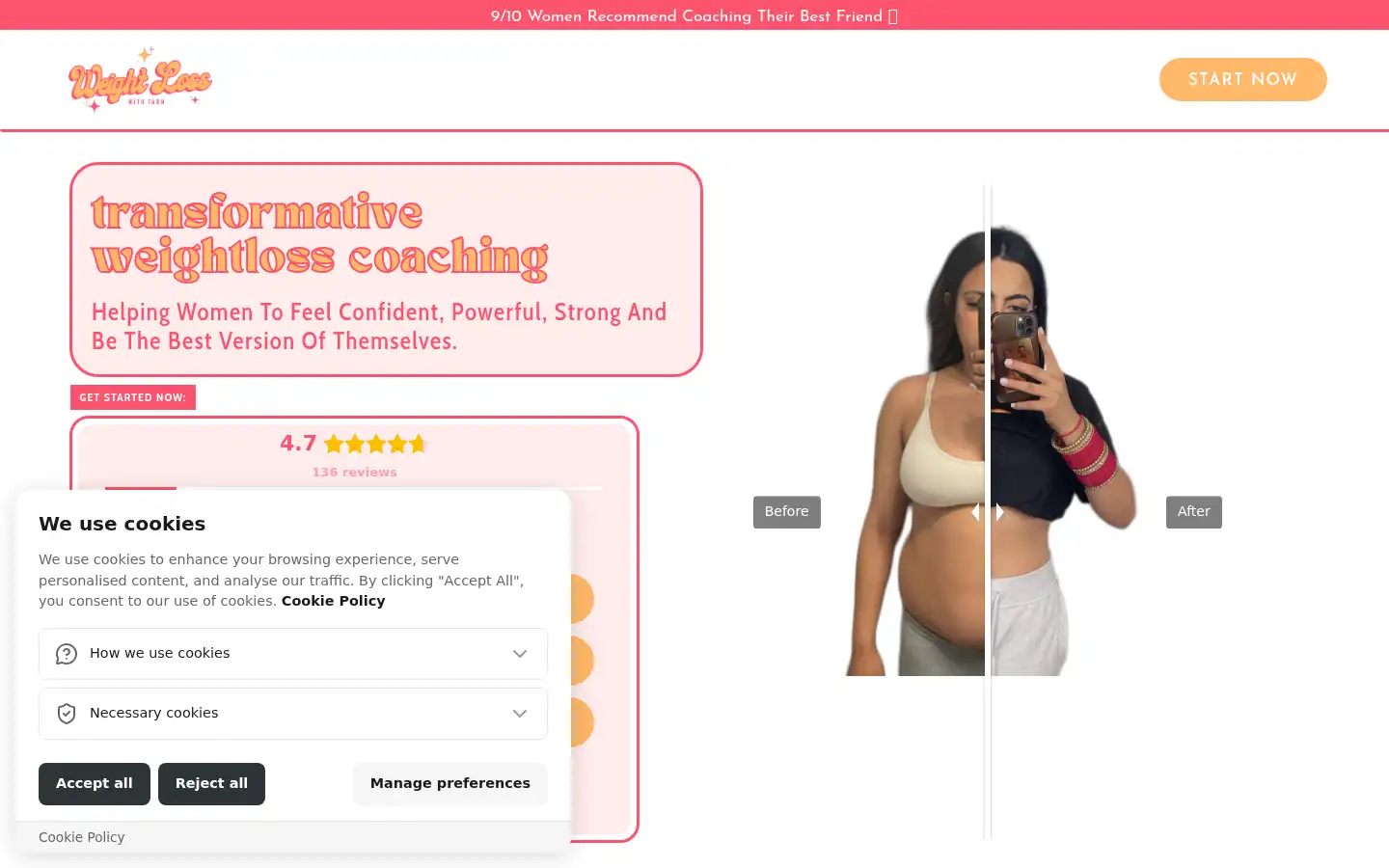 Screenshot of weightlosswithtarn.com