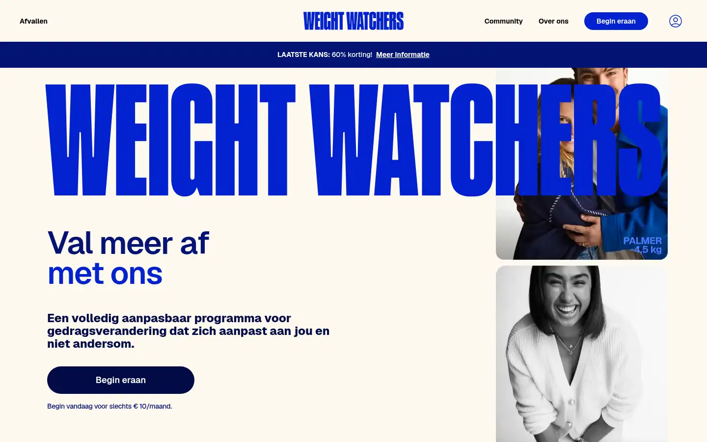 Screenshot of weightwatchers.nl