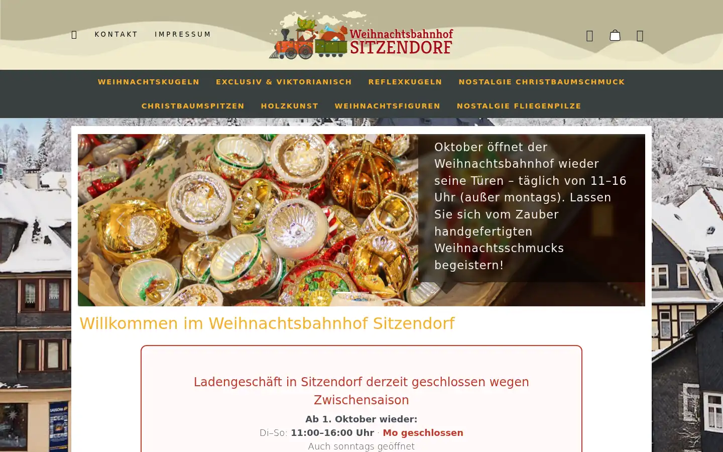 Screenshot of weihnachtsbahnhof-sitzendorf.de