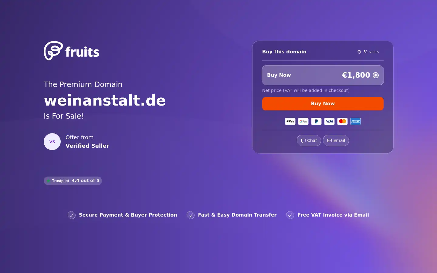 Screenshot of weinanstalt.de