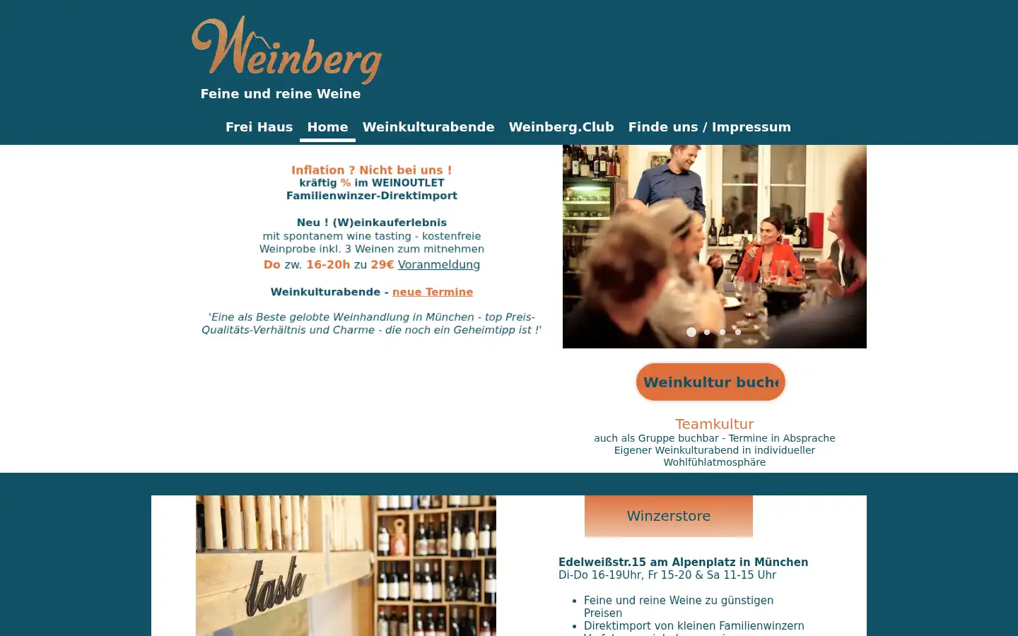 Screenshot of weinberg.club