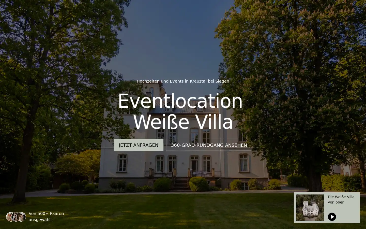 Screenshot of weisse-villa.events