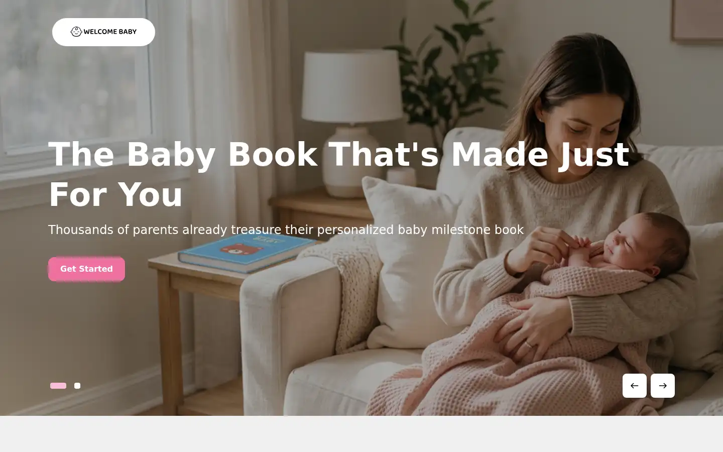 Screenshot of welcome.baby