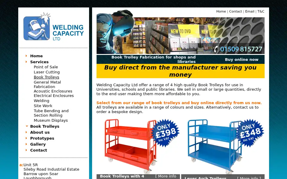 Screenshot of weldingcapacity.co.uk