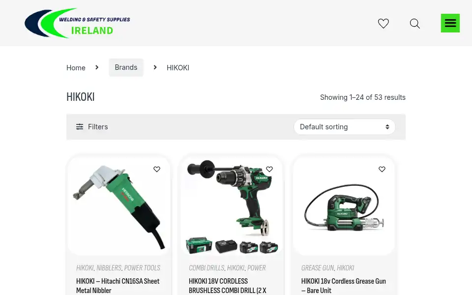 Screenshot of weldingireland.ie
