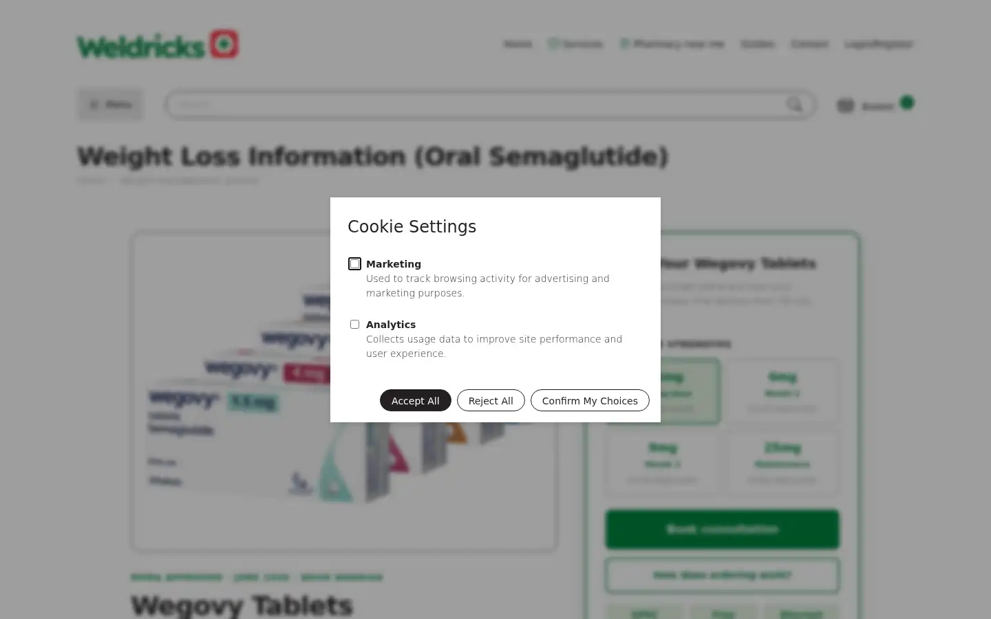 Screenshot of weldricks.co.uk