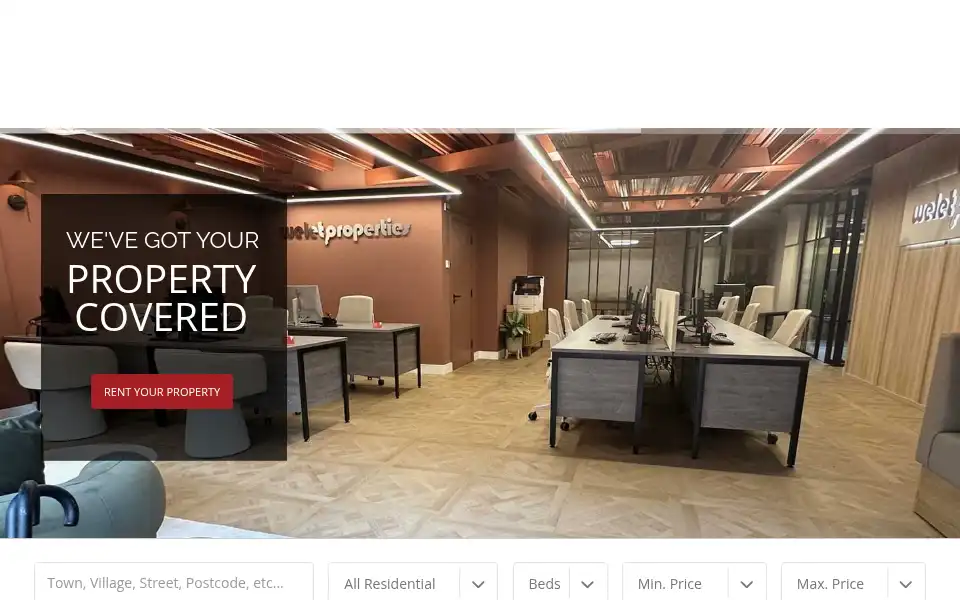 Screenshot of weletproperties.co.uk
