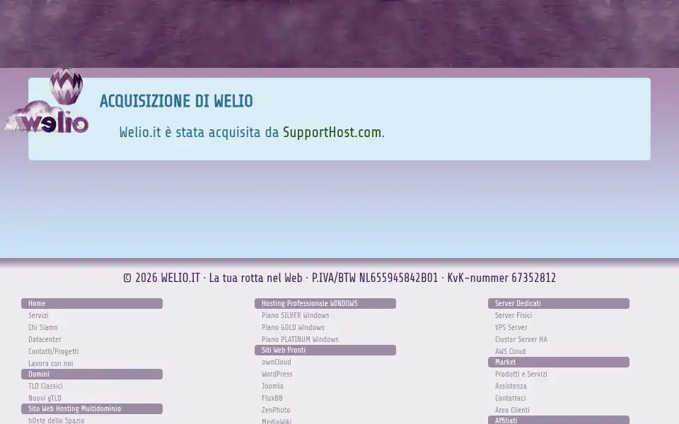 Screenshot of welio.it