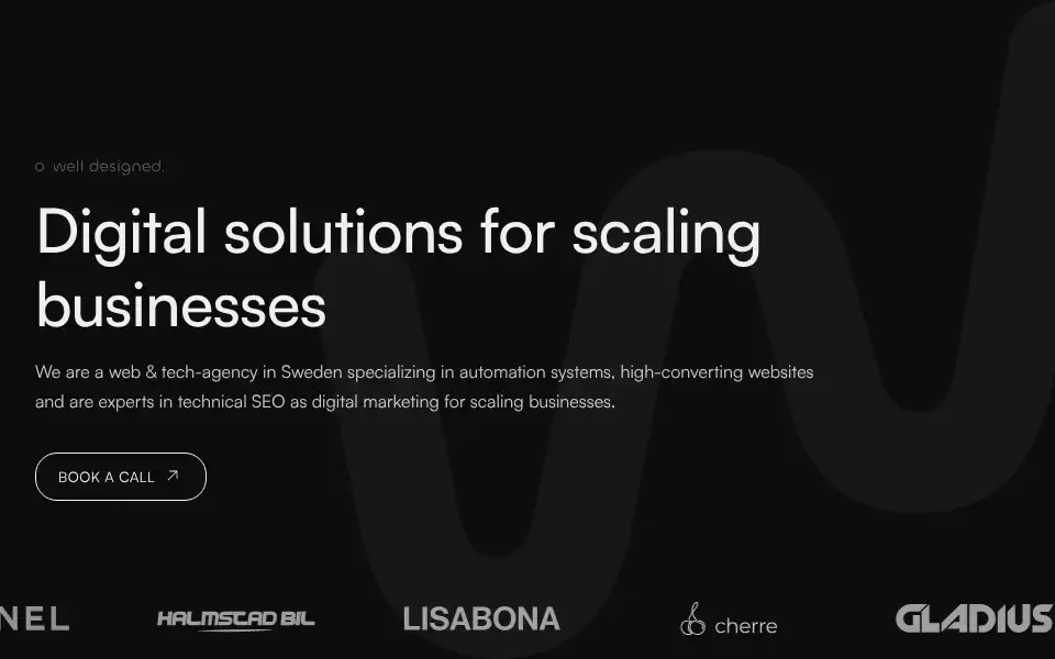 Screenshot of welldesigned.se
