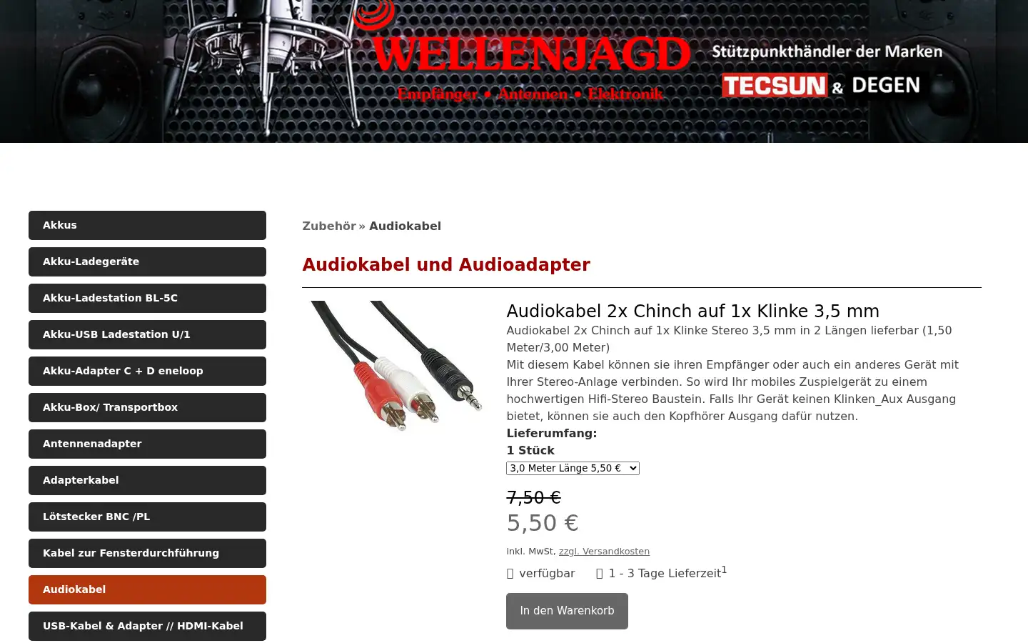 Screenshot of wellenjagd.com