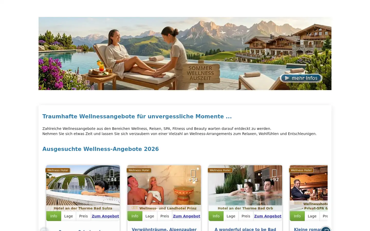 Screenshot of wellness7.de