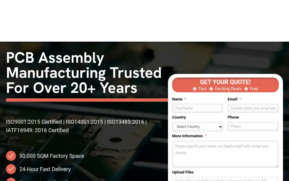 Screenshot of wellpcb.com