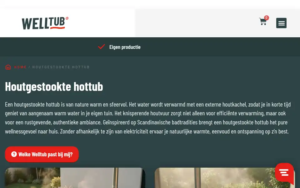 Screenshot of welltub.nl