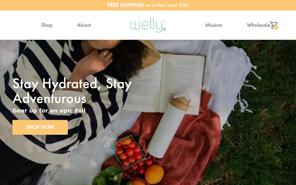 Screenshot of wellybottle.com