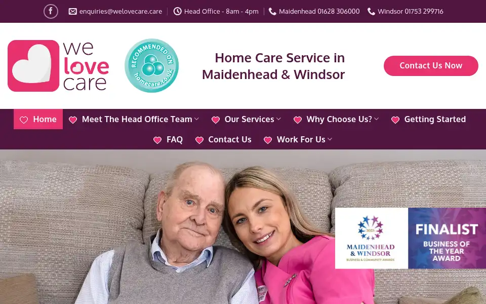 Screenshot of welovecare.care