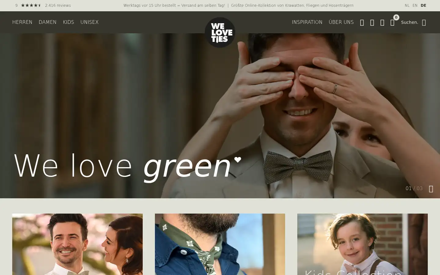 Screenshot of weloveties.de