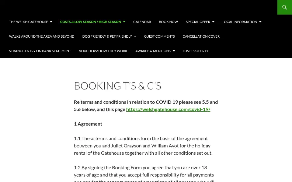 Screenshot of welshgatehouse.com