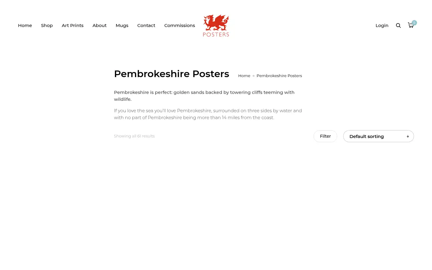 Screenshot of welshposters.com
