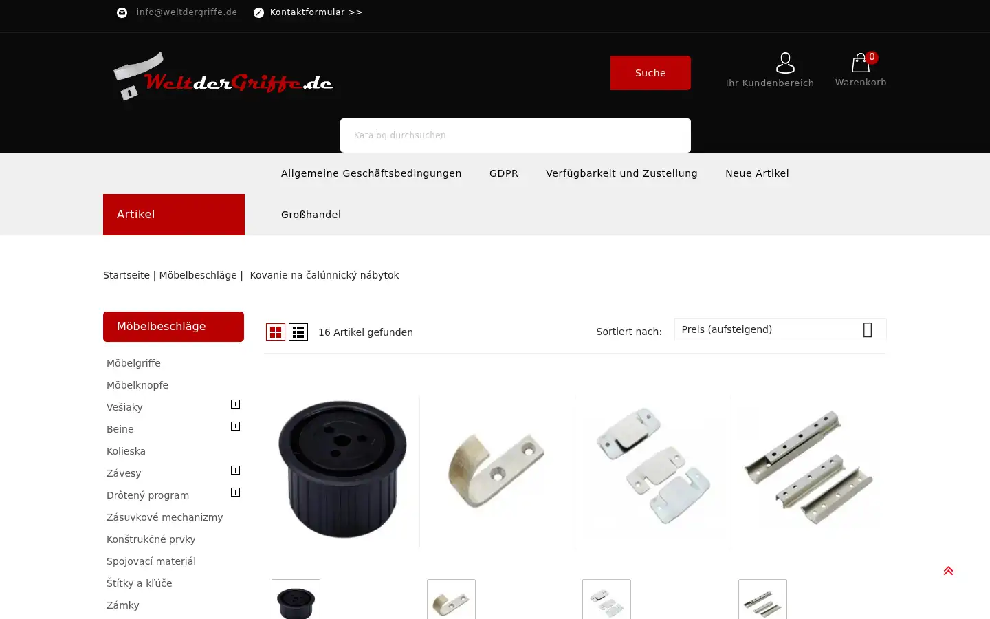 Screenshot of weltdergriffe.de