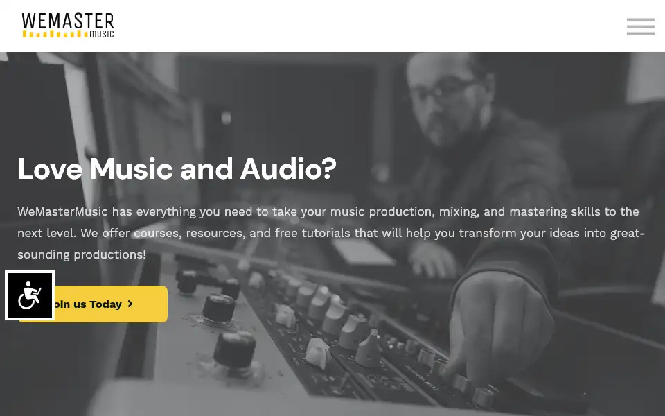 Screenshot of wemastermusic.com