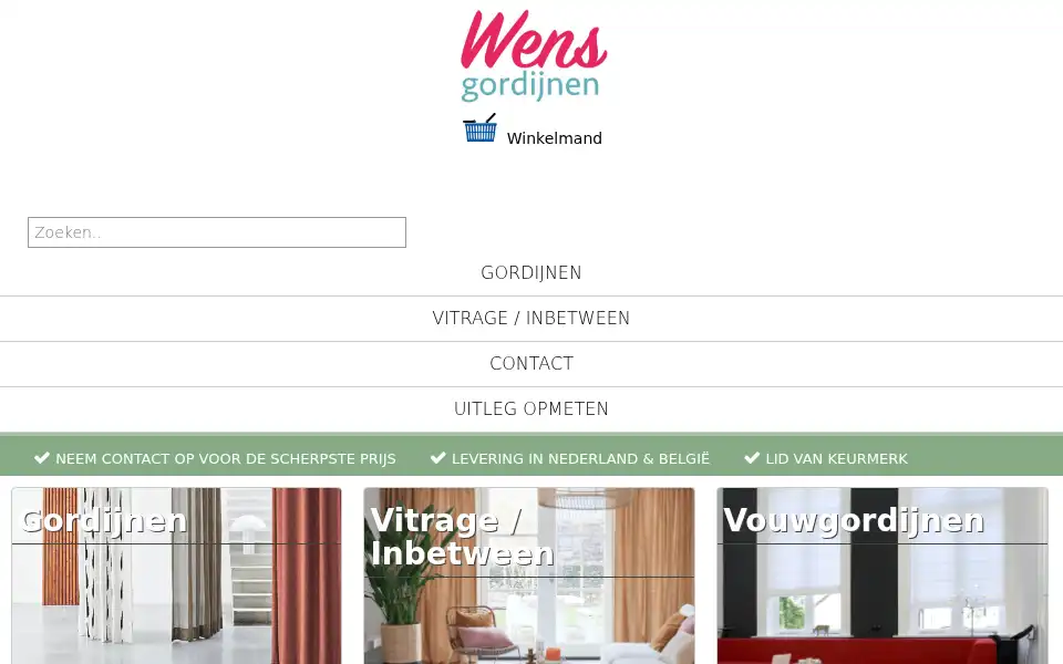 Screenshot of wensgordijnen.nl
