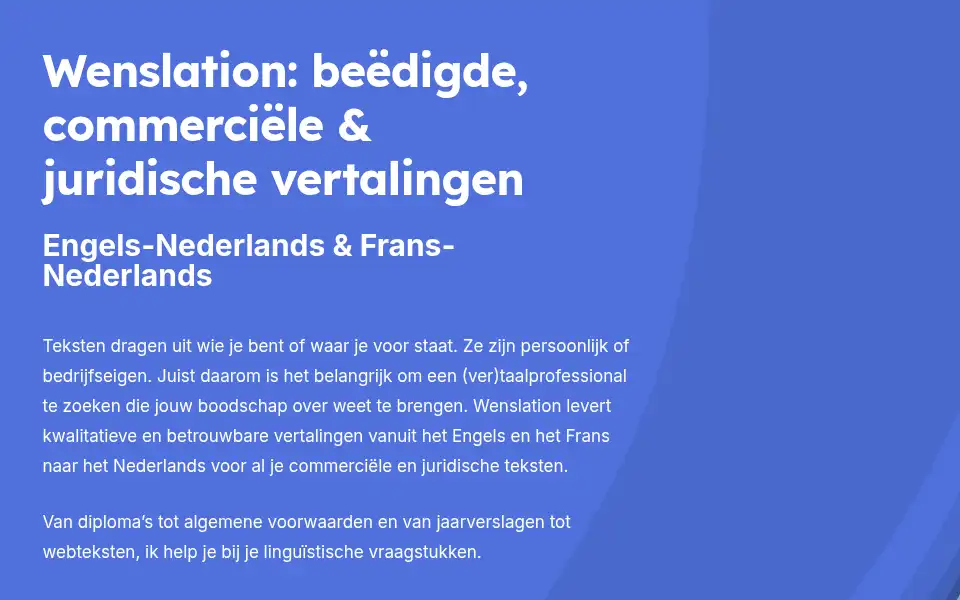 Screenshot of wenslation.com