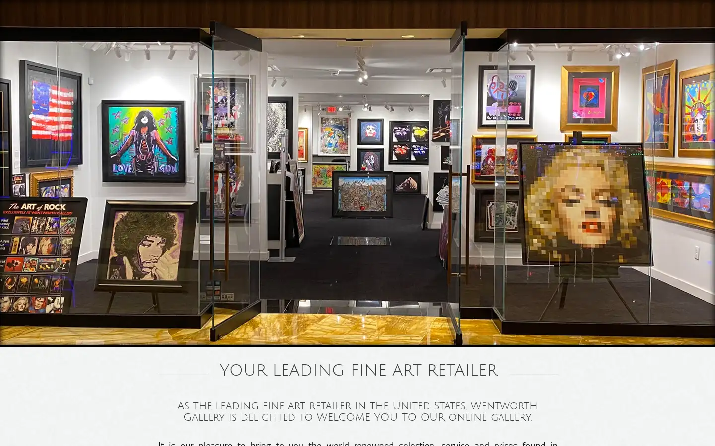 Screenshot of wentworthgallery.com