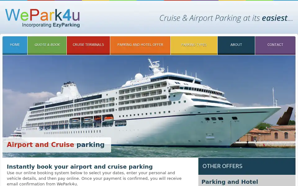 Screenshot of wepark4u.co.uk