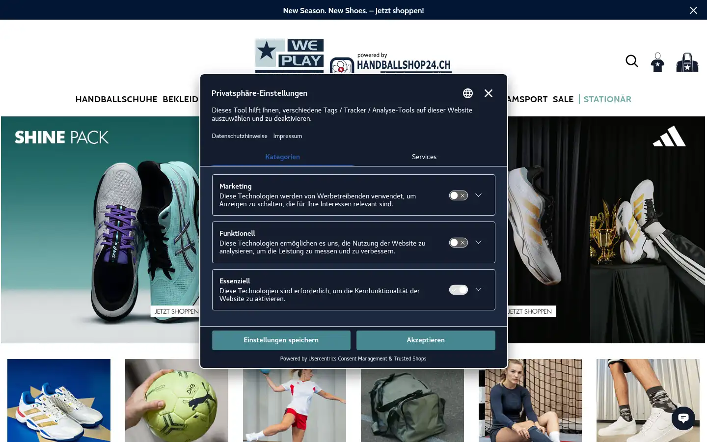 Screenshot of weplayhandball.ch